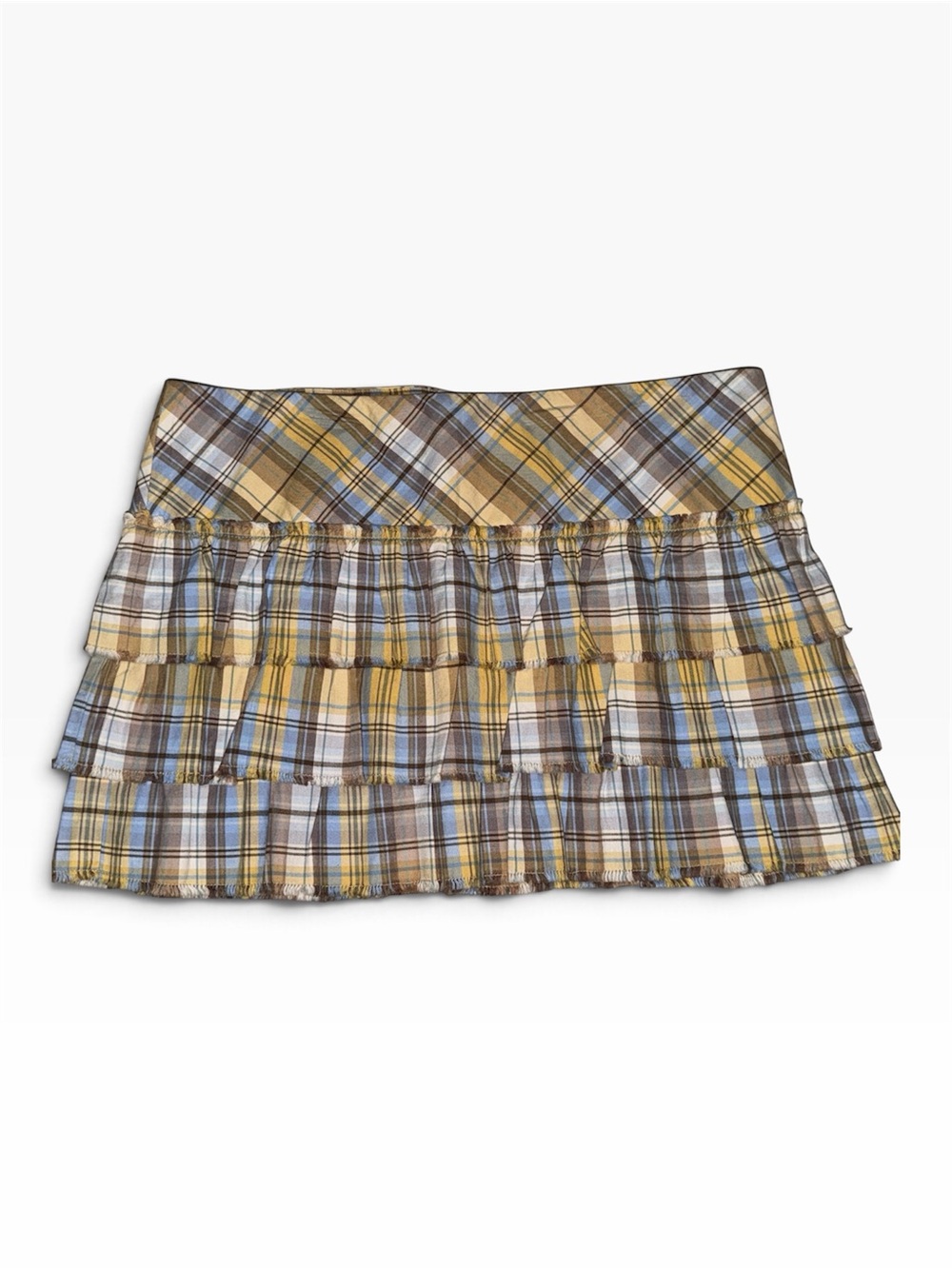Vintage American Eagle Outfitters American Eagle Plaid Tiered Mini Skirt Plaid